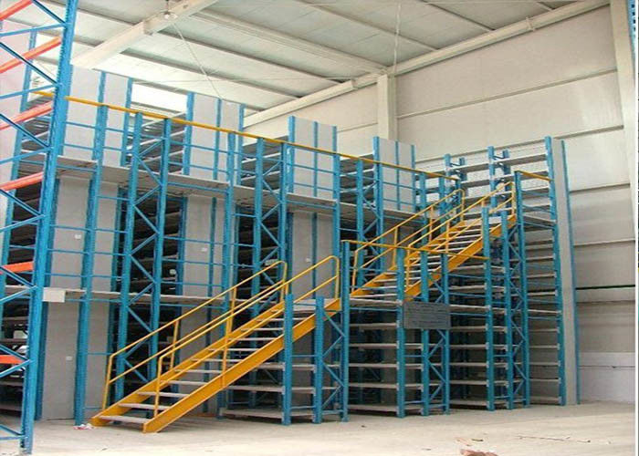 Pallet Rack Mezanino con soporte, almacén de acero Mezanino pisos para almacenamiento