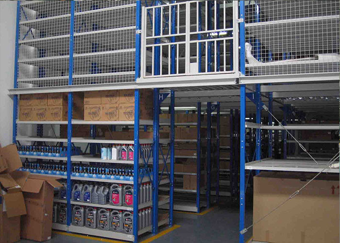Estantes de almacenamiento de acero industrial de mezanina con soporte de bastidor laminados en frío con marcos de bastidor