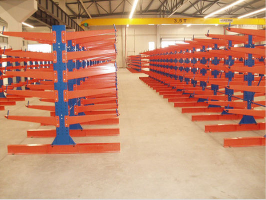 Estantes para pallets con voladizo de acero al carbono con doble cara y voladizo industrial pesado