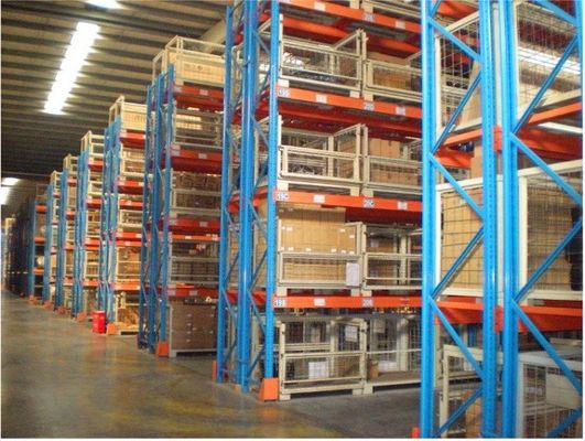 Reposables para paletas de carga pesada ajustables para centros de distribución