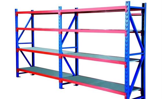 Estante de estantería de acero con ranuras, sistema de estantería de almacén industrial ajustable