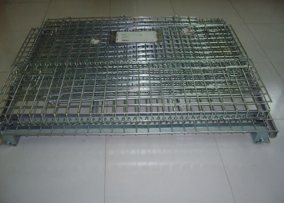 Cajera de malla de alambre de acero inoxidable plegable contenedores de malla de alambre plegable de trabajo pesado