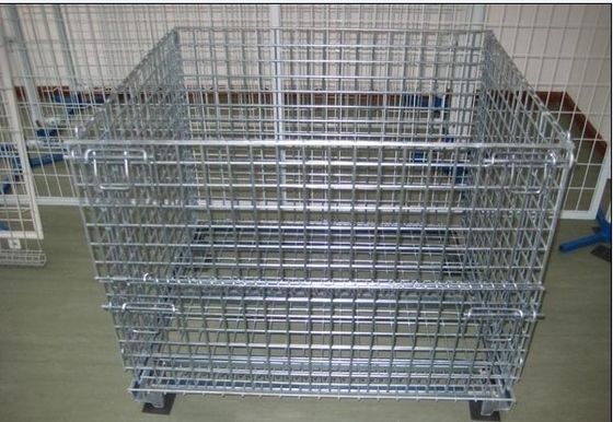 Jaula de malla de alambre galvanizado para almacenamiento de mercancías en almacén