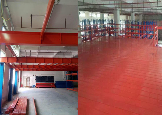 Planos industriales de mezanina de larga envergadura estructura de acero para almacenamiento en almacén