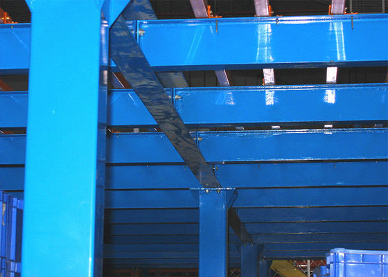 Estructura de acero de trabajo pesado piso de mezzanine para el almacenamiento de almacenamiento soportado