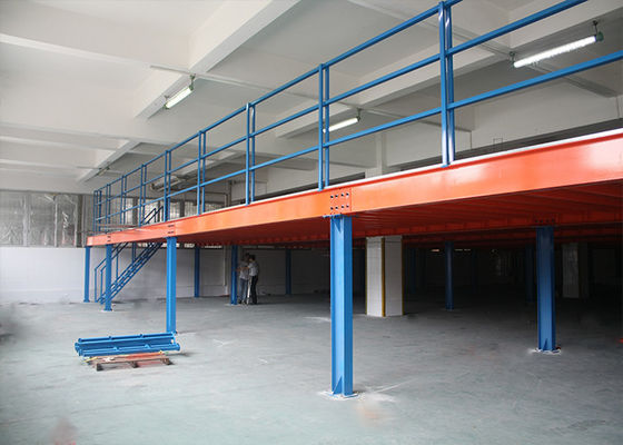 Planos industriales de mezanina de larga envergadura estructura de acero para almacenamiento en almacén