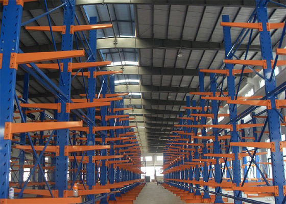 Acero carbono Q235 Estantes de almacenaje con voladizo, Estantes de almacenamiento de materias primas