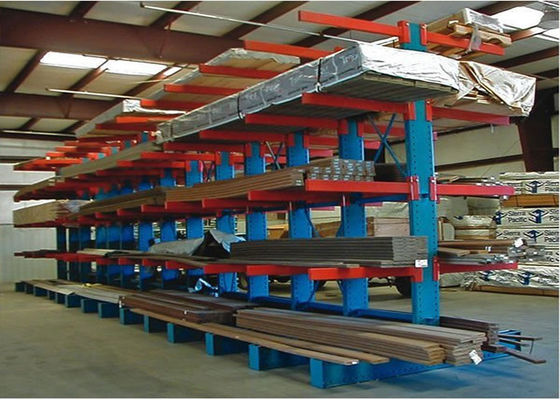 Dos lados estructurales de voladizo de palletos de carga pesada tamaño personalizado