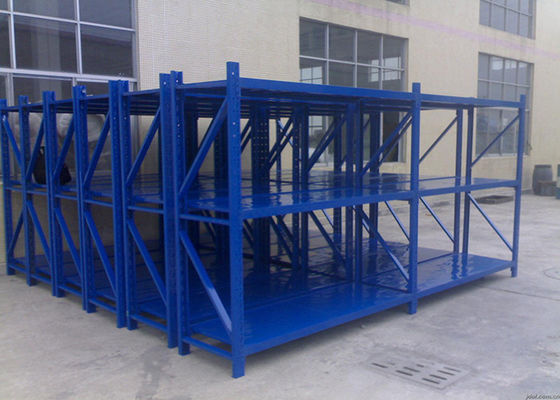 Sistema de estante de almacenamiento industrial ligero Revestimiento en polvo Finalización 100kg-120kg/capa