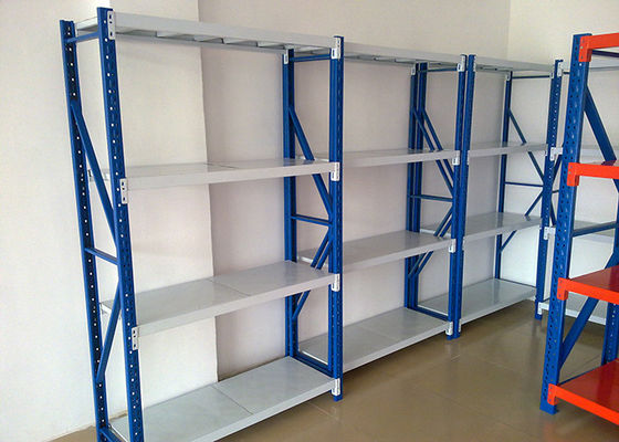 Estante de estantería de acero con ranuras, sistema de estantería de almacén industrial ajustable