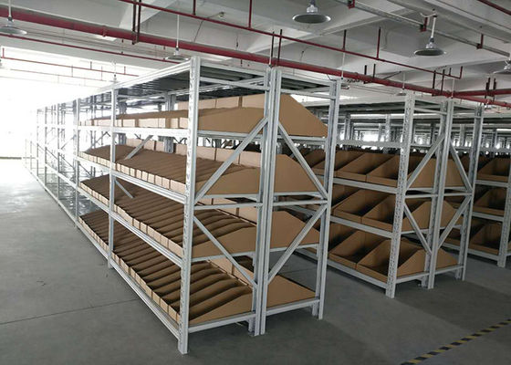 Estantes de almacenamiento de acero industrial de varios niveles ODM / OEM Estantes de paletas Mezanino con soporte