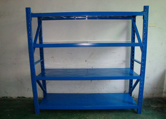 Estante de almacenamiento ligero de almacén 100 kg-120 kg/capa Estante de ángulo industrial con ranuras