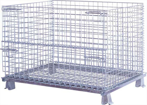 Jaula plegable y colapsable de malla de alambre con ruedas para el transporte de mercancías logísticas