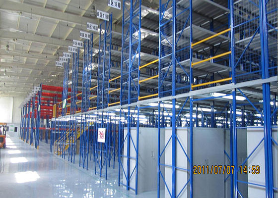 Pallet Rack Mezanino con soporte, almacén de acero Mezanino pisos para almacenamiento