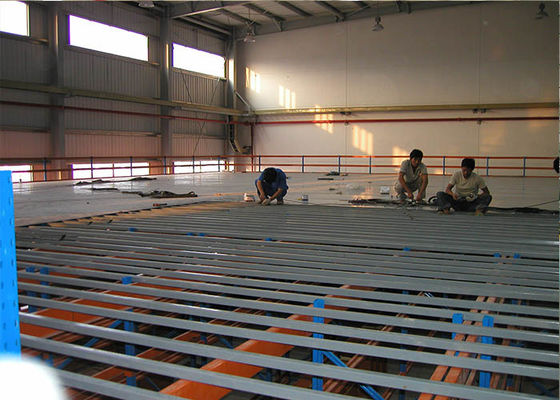 Revestimiento en polvo de acero industrial pisos de mezzanine con pasarelas para almacén