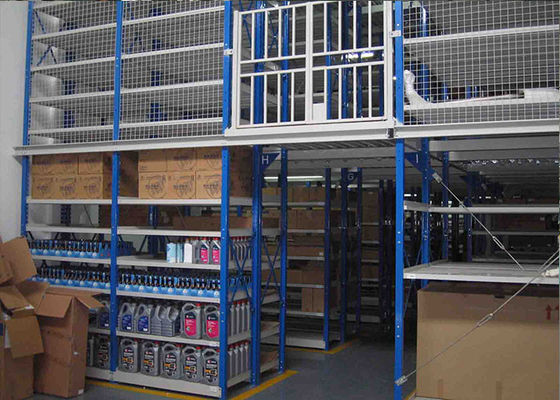 Estantes de almacenamiento de acero industrial de mezanina con soporte de bastidor laminados en frío con marcos de bastidor