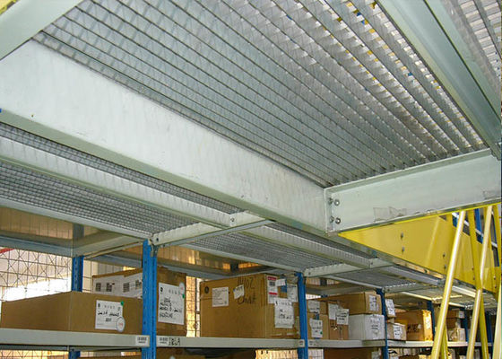 Sistema de estanterías de piso de entrepato, estanterías industriales de metal personalizadas para almacenamiento