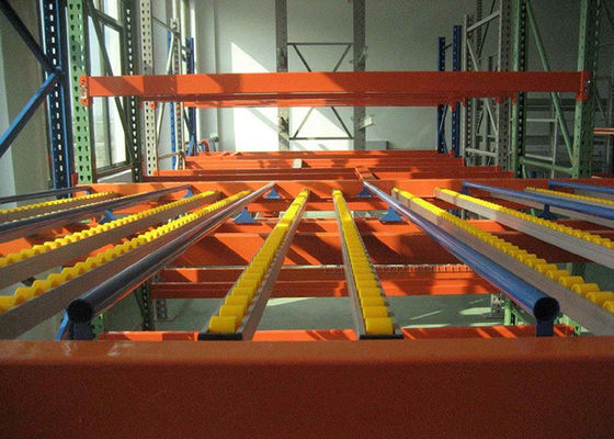 1000 kg/paleta Estantes de almacenamiento industriales de acero Estantes de flujo de gravedad en almacén