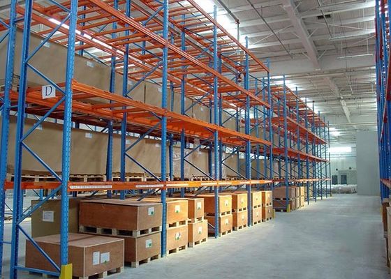 Estantes para paletas industriales de trabajo pesado de varios niveles, sistemas de estantes de almacenamiento de acero laminado en frío