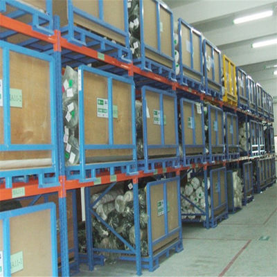 Q235 Cajas de paletas apilables Industrias Contenedores de almacenamiento de malla metálica