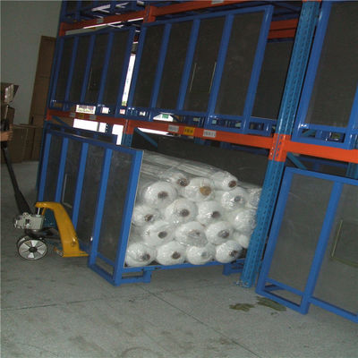 Contenedor plegable plegable para almacenamiento y transporte de tela metálica