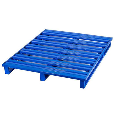 Pallet de acero de almacén pesado, pallet de acero de apilamiento de logística galvanizado