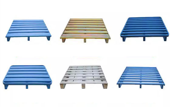 Almacenamiento de palets de acero pesado personalizado Paletas de apilamiento de metal de doble cara