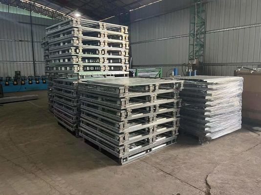 Paleta de acero pesado de almacén tamaño estándar en euros apilable