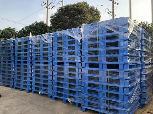 Envases de metal Euro Pallet, Pallets de acero apilables Sistemas de estantería de acero