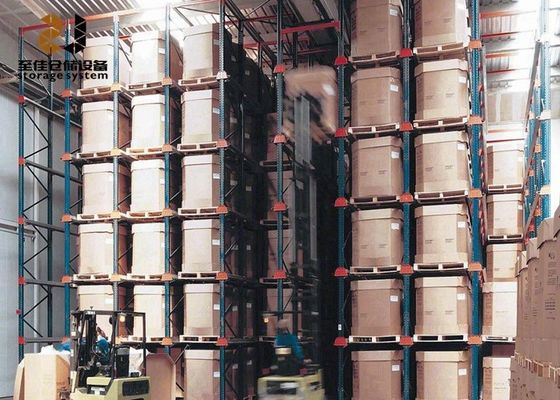 Sistemas de estanterías industriales de bebidas Revestimiento en polvo Revestimiento de palés de pasillo estrecho