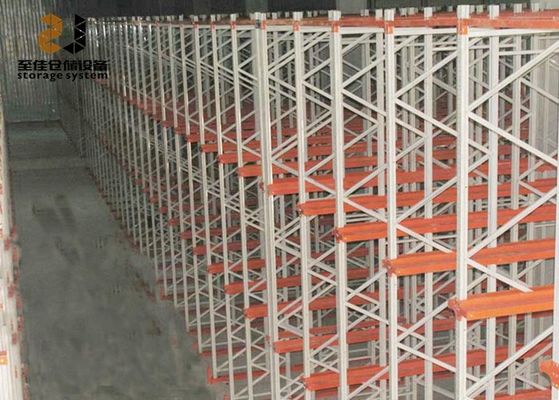 Sistema de estanterías de paletas de alta densidad de almacén, ensambla sistemas de estanterías de flujo de paletas