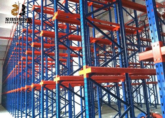 Dispositivo industrial de empuje en bastidores de paletas