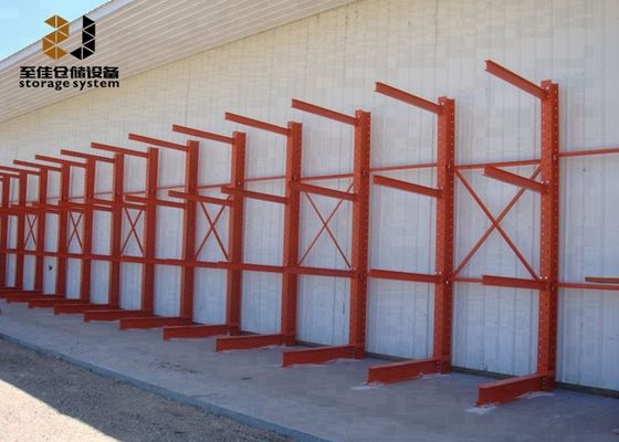 Revestimiento en polvo Cantilever Pallet Racking Tamaño personalizado con Safelock