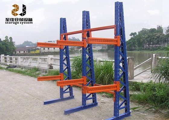 Estante de madera con voladizo, estante de metal con voladizo Sistema de estanterías de voladizo de trabajo pesado