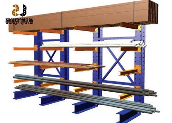Estantes de almacenamiento con voladizo de trabajo pesado industriales de lado único / doble