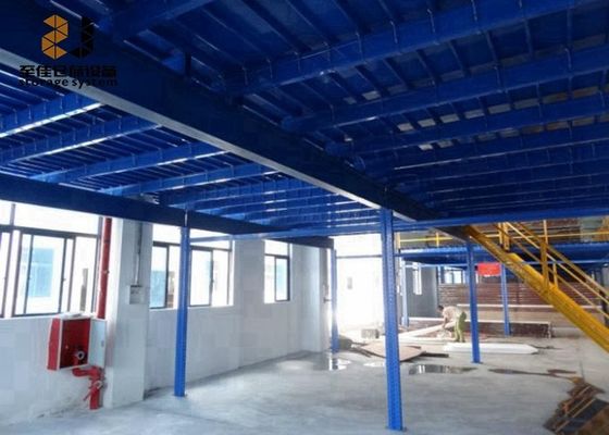 Acero Q235 / 245 Estantes sin tornillo / remachado, almacenes pisos mezzanine para la construcción