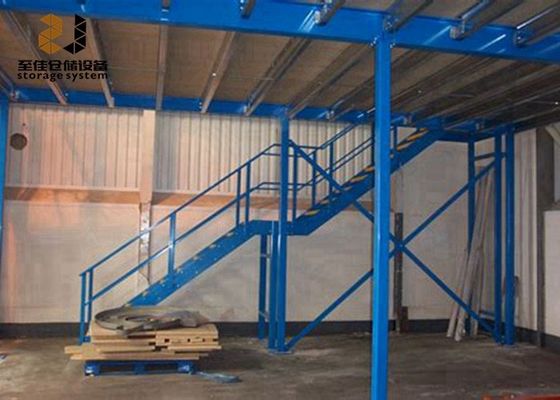 Acero Q235 / Q345 pisos industriales de mezzanine de dos capas para almacén