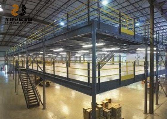 Pavimentos de mezanina de fábrica recubiertos con polvo de epoxi, bastidores de mezanina de acero Q235