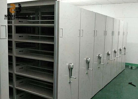Unidad de estantería móvil de llave de 3 puntos para museo / hospital