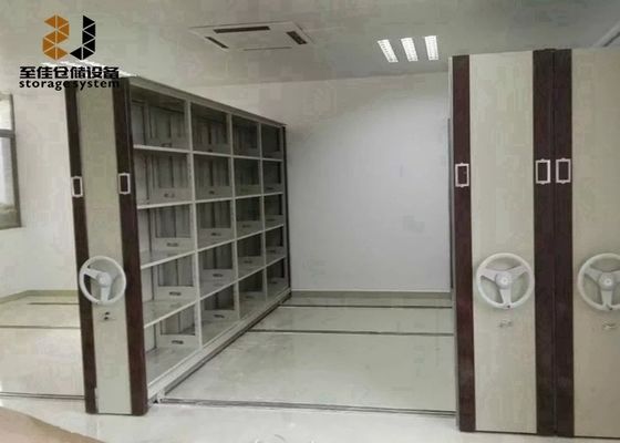 Sistemas de almacenamiento de archivos con recubrimiento en polvo, sistemas de estanterías de biblioteca móvil con cerradura de seguridad