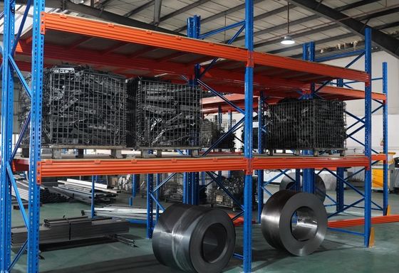 Estantes de almacenamiento de acero de grado industrial amarillo resistente para una capacidad máxima de 2000 kg/paleta