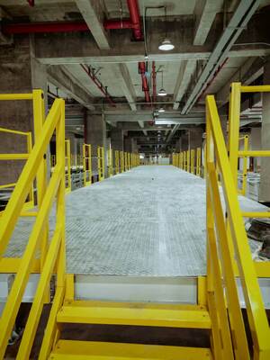 Plataforma de elevación de vigas en I de uso pesado